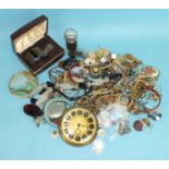 A quantity of costume jewellery and miscellaneous items.