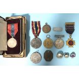 A WWI pair awarded to 147486 GNR G J Deacon, RA, British War and Victory Medals, a cased and boxed