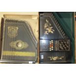 A Meinholds Accordzither 'Miranda' auto harp, 58 x 36cm and another, Guitarr-zither, (2).