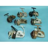 J W Young and Sons Ltd, 'The Ambidex' casting reel with anodised finish, an Ambidex No.1 (x3, one