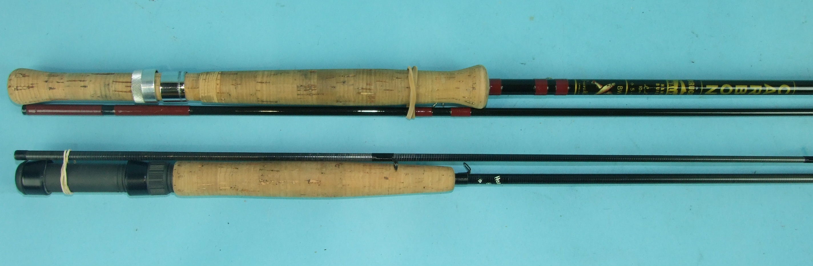 A Hardy 8ft No.4 2-piece graphite fly rod and a Bruce & Walker 10ft #5/6 2-piece carbon rod, (2). - Image 2 of 2