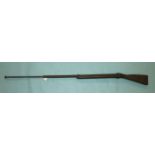 A WWI fencing rifle/practice bayonet, the wood stock stamped W Greener Birmingham, dated 1915 and