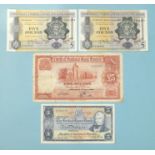 A collection of forty-six British bank notes, (mainly Scottish banks), including: North of