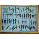 A collection of approximately seventy painted metal and other Devon minnows.