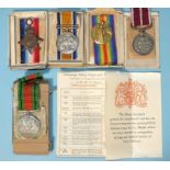 A WWI/WWII Meritorious Service group of five medals awarded to W J Pigg: 1914-15 Star (S4-084666