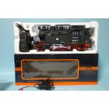 Train, G Gauge, 757-5802 remote control 2-6-2 tank engine, "Harbour Station" no.99 6001-4, with r/