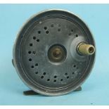 An Allcocks "The Marvel" 3½-inch fly reel c1930's, with line-guide tension regulator and quick-