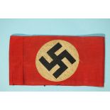 An original 1930's/40's WWII German Third Reich Nazi Party arm band with black woven swastika