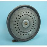 A C Farlow & Co. Ltd Perfect Pattern 10B 4½-inch salmon reel, with Holdfast logo.