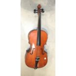 The Stentor Student Music Company half-size cello with two-piece back, no bow or case, etc.