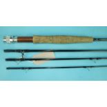 A White River Classic 9ft 4-piece No.6 graphite rod with alloy fittings and part-hardwood reel