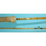 The Hardy Wanless (4lb) 7ft 2-piece split-cane trout fly rod, the alloy fitting numbered H9244, (