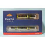 Bachmann OO Gauge, London Midland Class 350/1 Desiro four-car EMU, in grey and green livery, boxed.