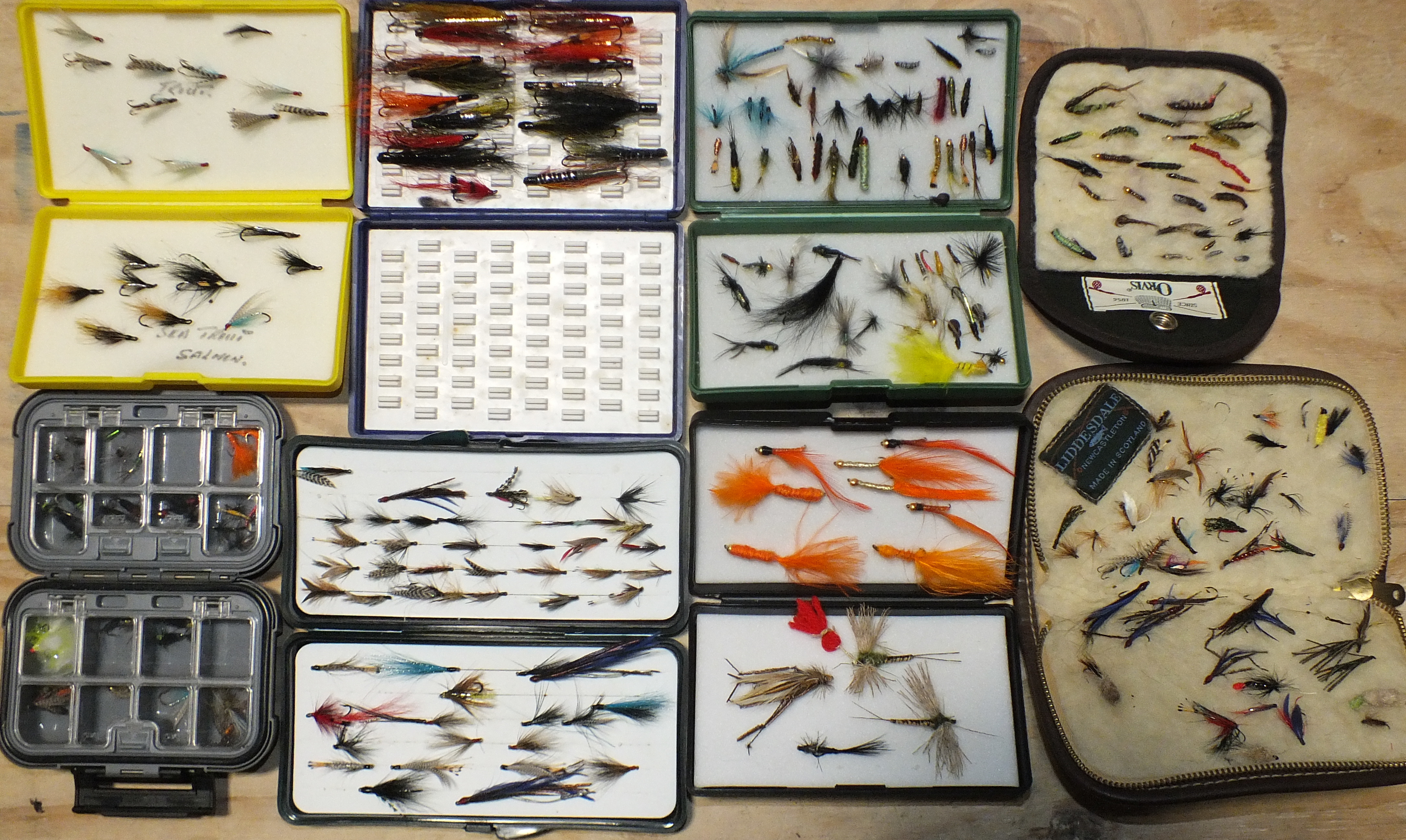 A collection of approximately 230 trout and salmon flies, mainly home tied.