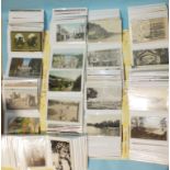 Approximately 375 postcards in five albums, mainly topographical, UK and foreign, including many