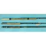 An Abu-Garcia Premium graphite carbon 9ft 6-inch 2-piece fly rod, a Silstar WR3751-285, 2.85m 2-