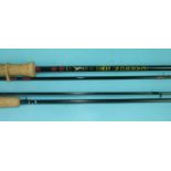 A Hardy 8ft No.4 2-piece graphite fly rod and a Bruce & Walker 10ft #5/6 2-piece carbon rod, (2).