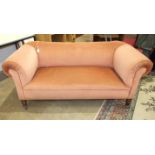 An Edwardian upholstered Chesterfield settee, 172cm wide.