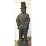 Malcolm Curley, a life-size sculpture of Isambard Kingdom Brunel with cigar and stovepipe, fashioned