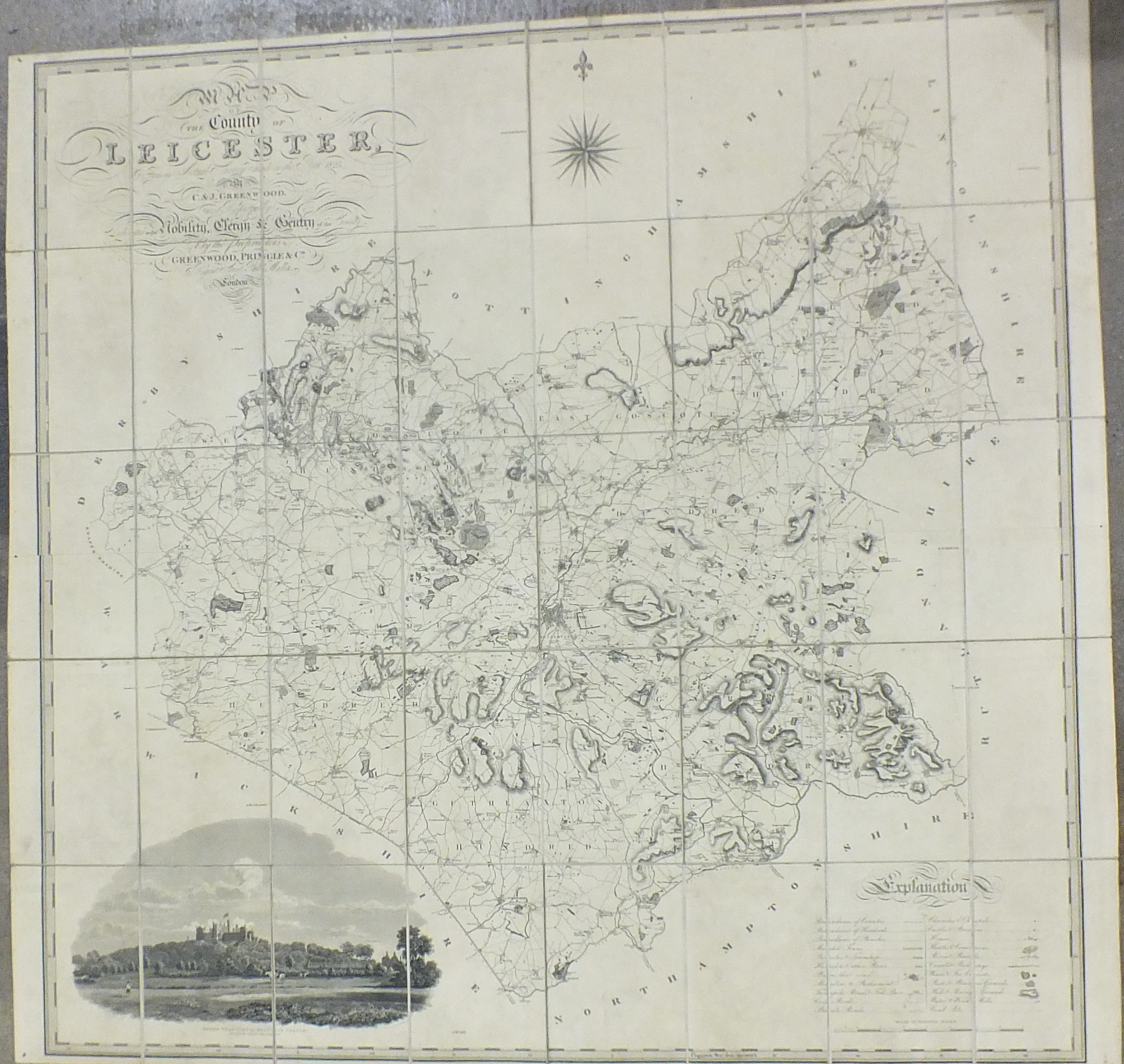 C & J Greenwood, Map of the County of Leicester from an actual Survey in the Year 1825,