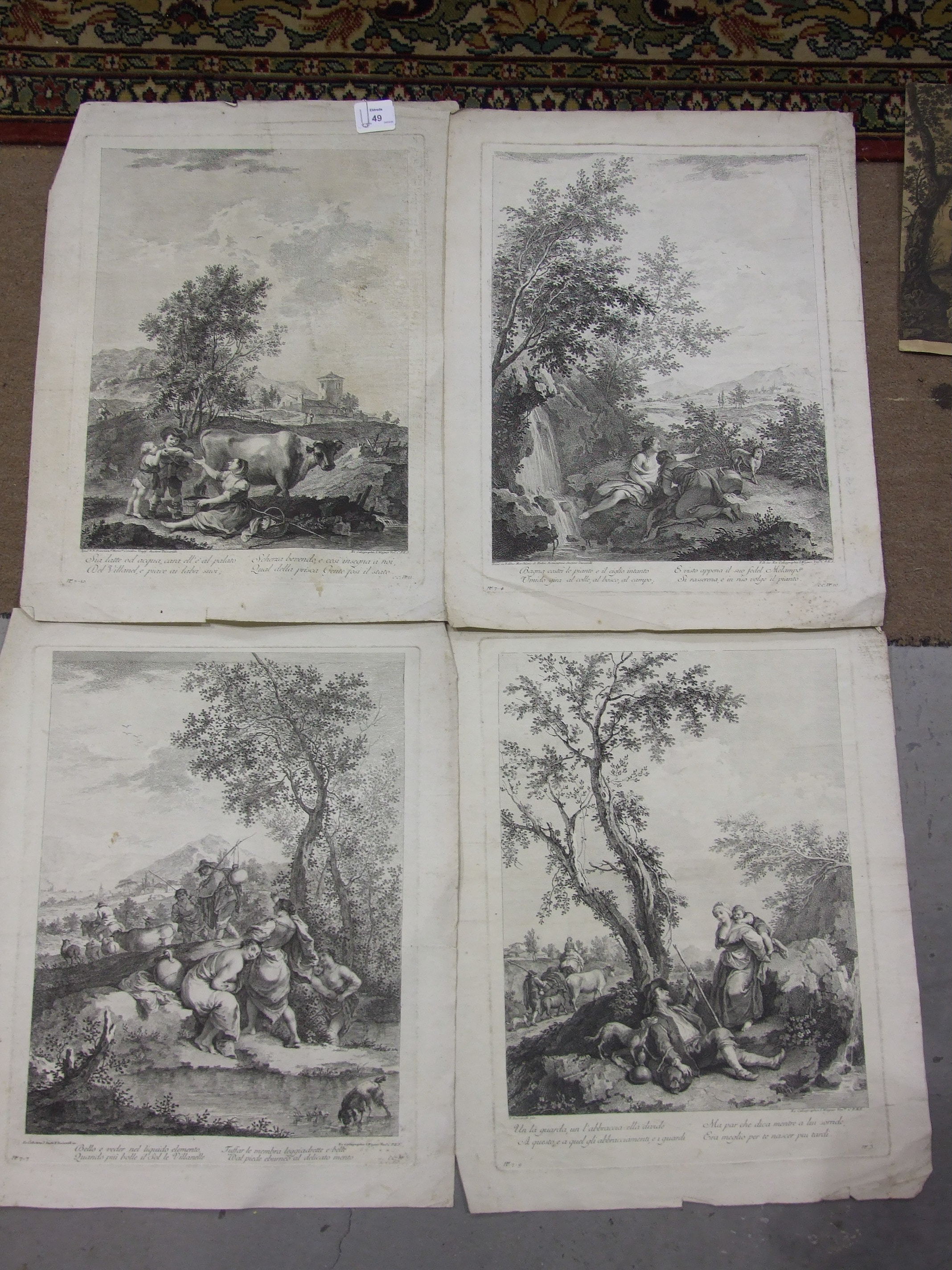 A collection of 18th century and later engravings after Rubens, Wouvermans, Zuccarelli, Hogarth