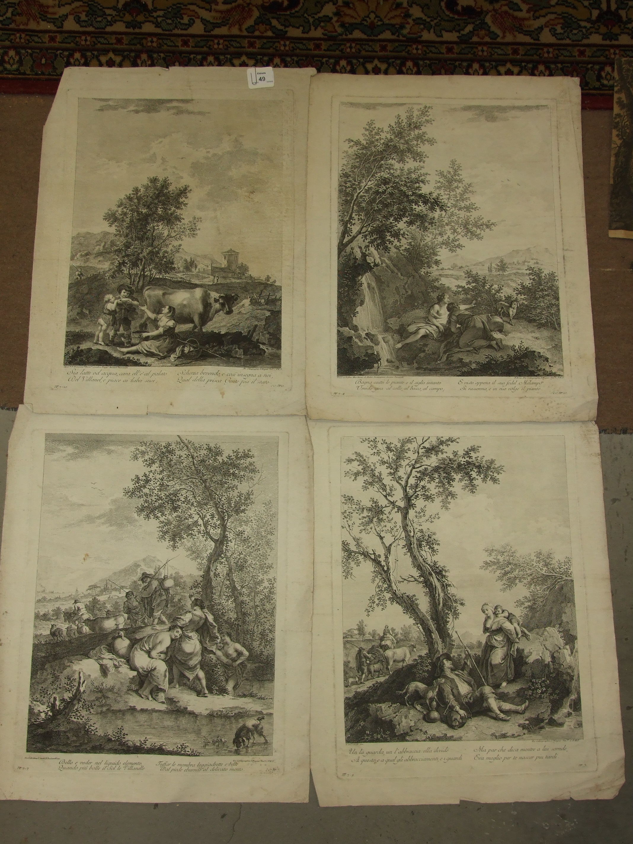 A collection of 18th century and later engravings after Rubens, Wouvermans, Zuccarelli, Hogarth - Image 2 of 4