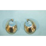 A pair of Georg Jensen sterling silver Nanna Ditzel earrings no.126B, 3cm, London import marks for