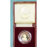A Kingdom of Lesotho gold proof coin, Moshoeshoe I, commemorating 1979 International Year of the