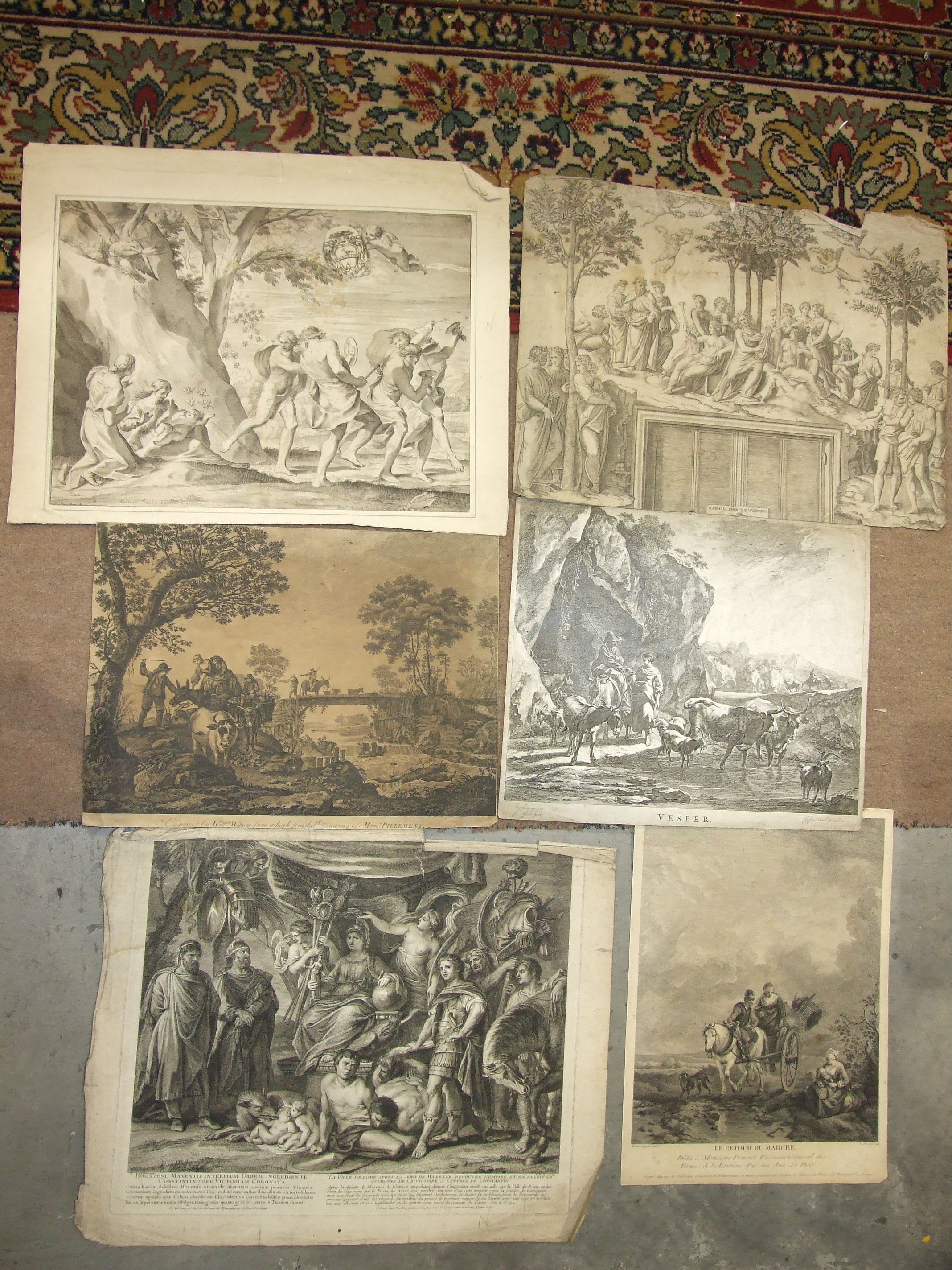 A collection of 18th century and later engravings after Rubens, Wouvermans, Zuccarelli, Hogarth - Image 3 of 4