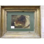 Late-19th/early-20th century STUDY OF A TERRIER'S HEAD Unsigned oil on board, 14 x 19cm and another,