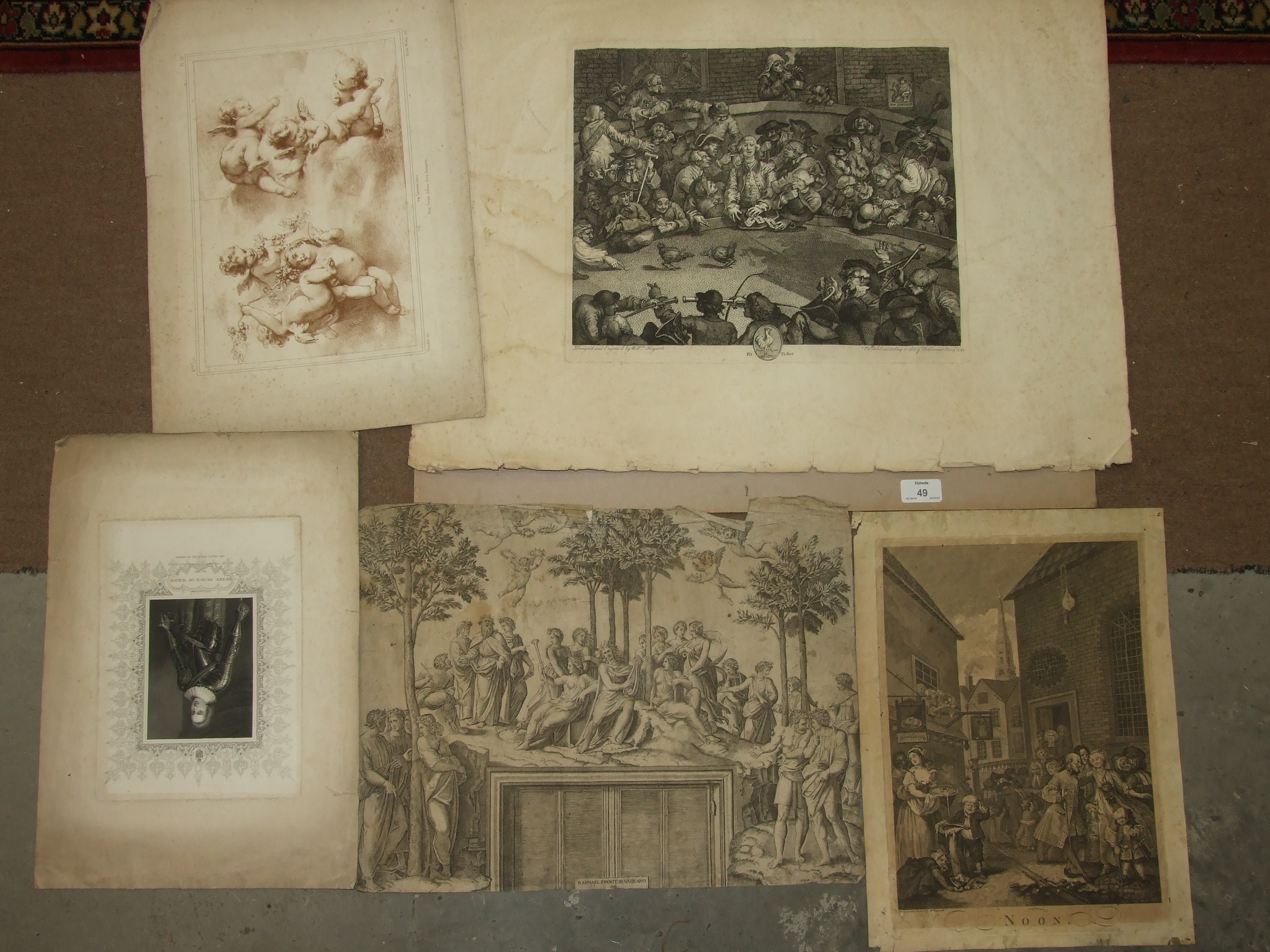A collection of 18th century and later engravings after Rubens, Wouvermans, Zuccarelli, Hogarth - Image 4 of 4