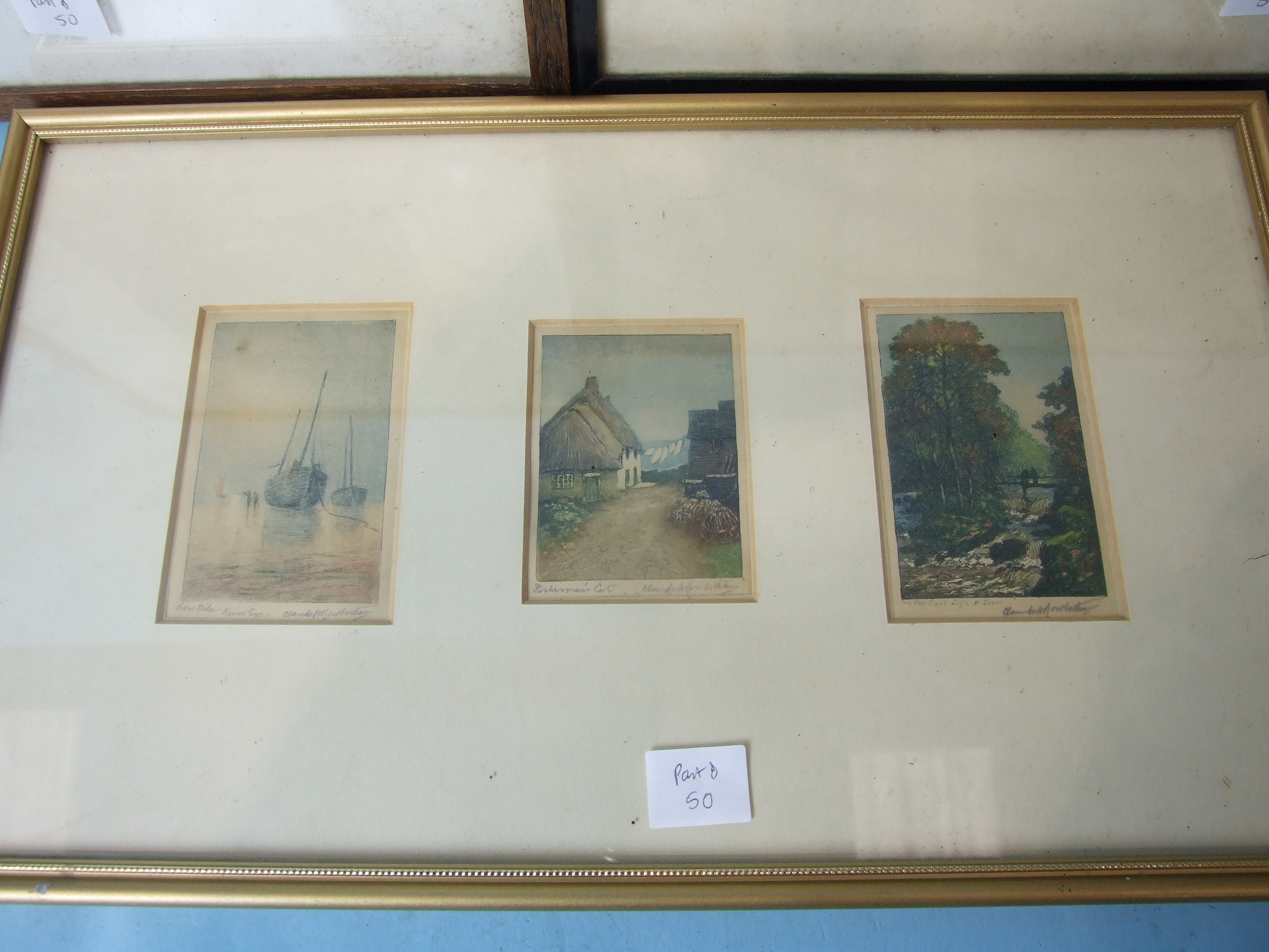 Two engravings, 'Interior and exterior of Kingswood School, Bath', each frame applied with an enamel - Image 3 of 6