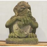 A concrete garden statue of a gargoyle, "Jeffery", cm high.