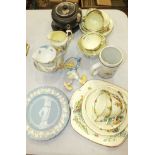 A Crown Staffordshire floral bone china tea service, 25 pieces and other ceramics.