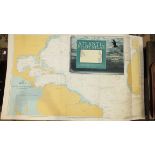 A collection of marine and coastal charts, c1990, worldwide, 75 approximately.