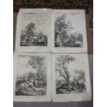 A collection of 18th century and later engravings after Rubens, Wouvermans, Zuccarelli, Hogarth