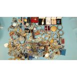 A quantity of silver jewellery, costume jewellery and watches.