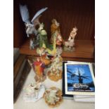 A collection of 1980/90's "Enchantica" composite fantasy figures, some with original certificates