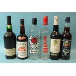 Vodka, 2 x 70cl, Madeira, 1 x 75cl, Sherry, 1 x 70cl, Admiral Benbow Old Navy Rum, 1 x 70cl,