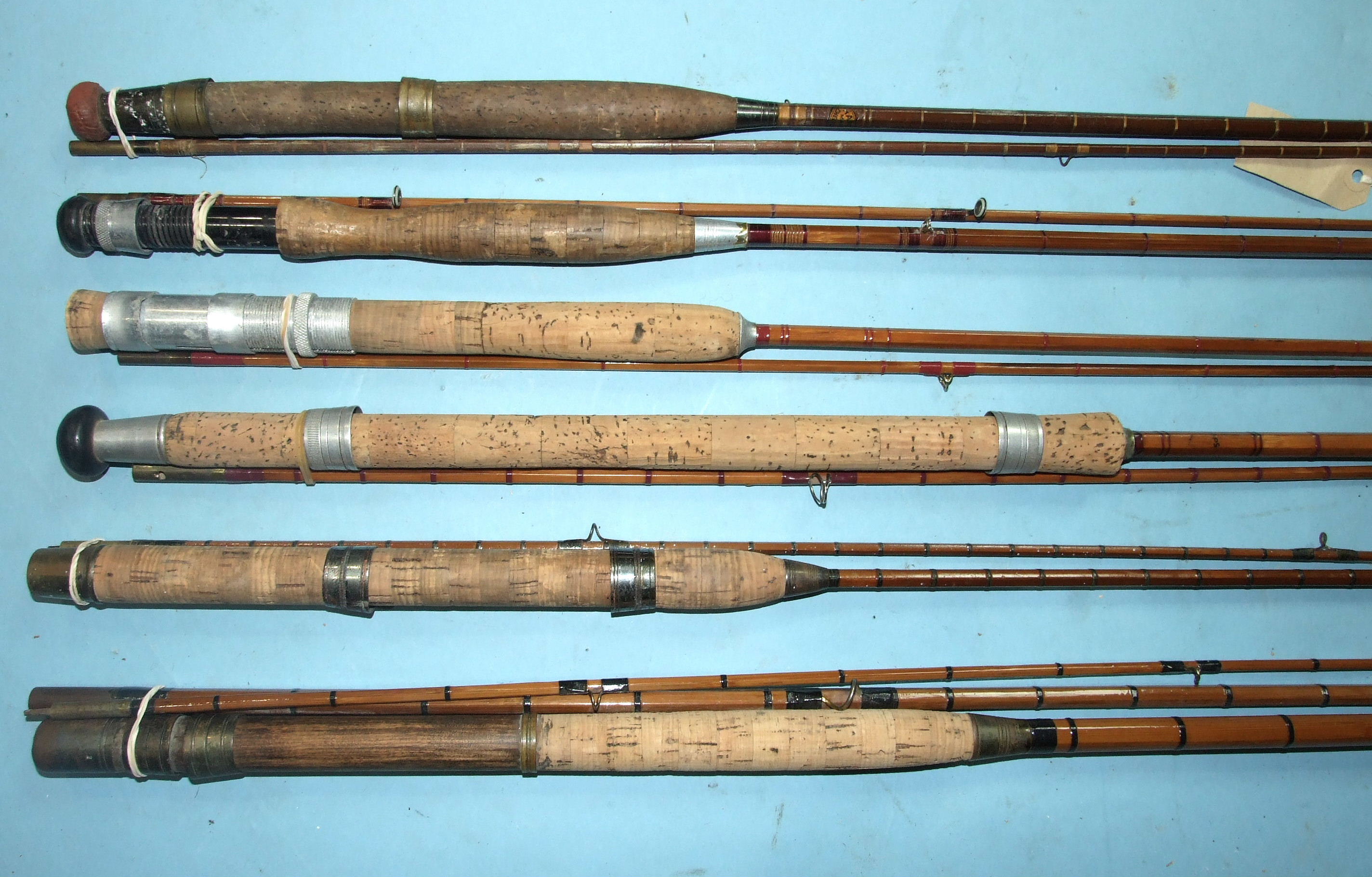 A collection of split cane rods by W Hamlin, Bulcock & Son and others. - Image 2 of 3