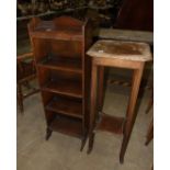 A small oak bookcase and other items (4).