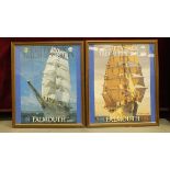 Two modern framed posters, Cutty Sark Tall Ships' Races, Falmouth 1998 and a limited edition print