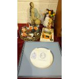 A Royal Doulton figurine Biddy Penny Farthing HN1843, a Hummel figure Watchful Angel and other