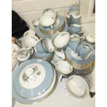 A collection of Royal Doulton dinner and tea ware, Rose Elegans, 80 pieces approximately.