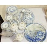 A collection of Furnival's Ltd Old Chelsea pattern dinnerware, approximately 42 pieces, Bavarian tea