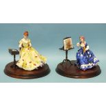 Two limited edition Royal Doulton figures, The Gentle Arts modelled by Pauline Parsons: Writing