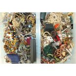 A large quantity of costume jewellery.