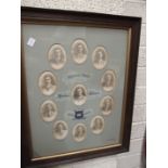 Oxford University Hockey Eleven 1922-1923, a framed collection of eleven oval photographs, named,