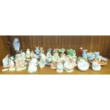 A collection of various Beatrix Potter figures by Enesco Ltd, Border Fine Art and others.