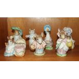 A collection of seven Beswick Beatrix Potter figures, all BP-2A, 'Tabitha Twitchit', 'Benjamin